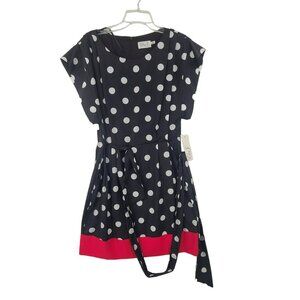 Eliza J. NWT Women's Short Sleeve Midi Dress Polka Dot Size 10